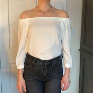 Babaton white off shoulder blouse